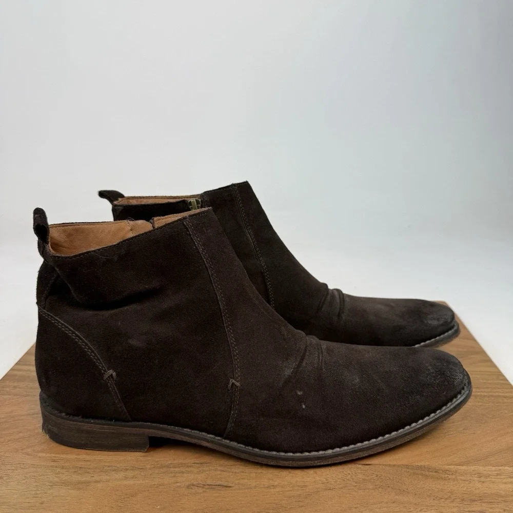 Mens Johnston & Murphy Italian Wax Suede Comfort Formal Chukka Boots‎ Size 11 M
